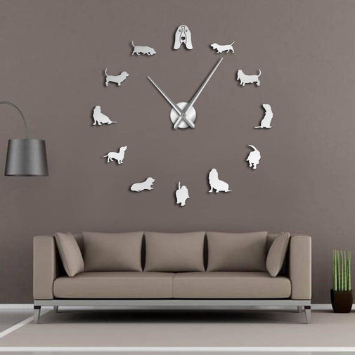 Basset Hound Wall Clock Furvenzy