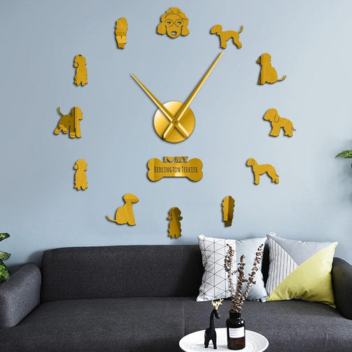 Bedlington Terrier Wall Clock Furvenzy