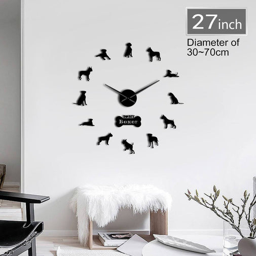 Boxer Dog Wall Clock Furvenzy