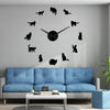 Cats Silhouette Wall Art Clock - Furvenzy