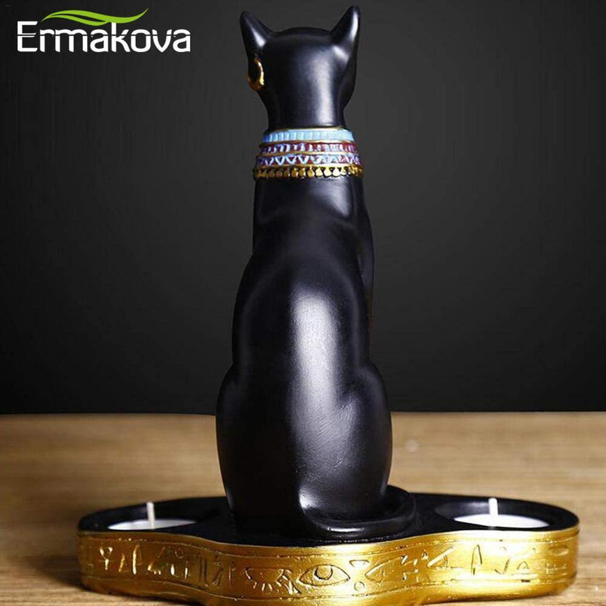 Classical Egyptian Cat Candlestick Furvenzy