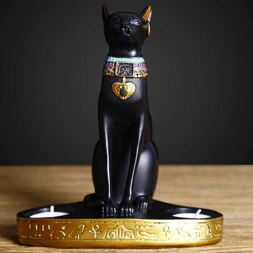Classical Egyptian Cat Candlestick Furvenzy