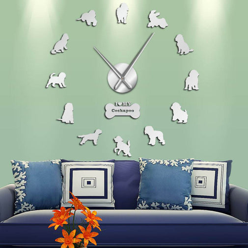 Cockapoo Dog Wall Clock Furvenzy