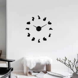 Cute Rabbit Wall Clock Furvenzy