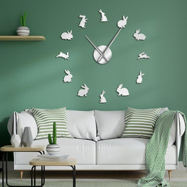 Cute Rabbit Wall Clock Furvenzy