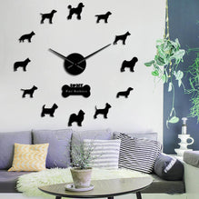 Doberman Pomeranian Wall Clock