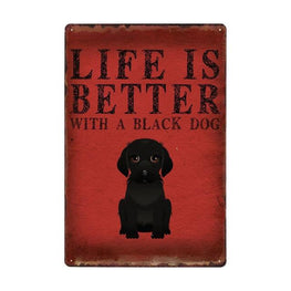 Dog Vintage Wall Plaque Furvenzy Black Dog