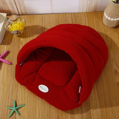 Cat Bed Fleece Sofa Furvenzy 33x30cm Red