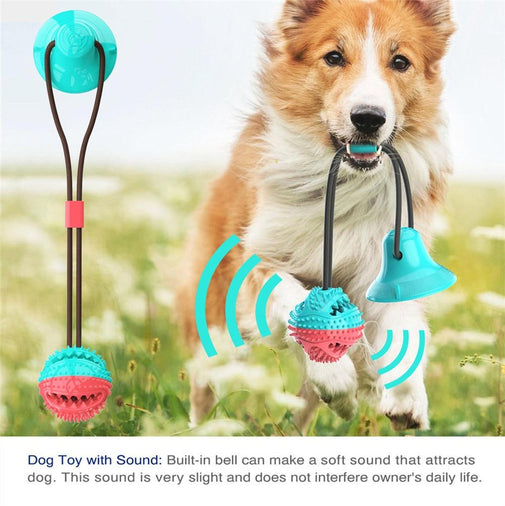 Interactive Dog Toy - Suction Cup Push Rope Ball Furvenzy