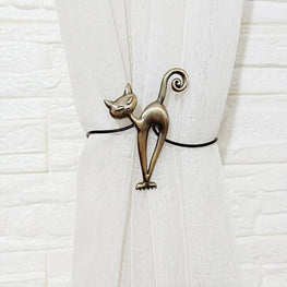 Kitty Curtain Tie Back Furvenzy Bronze
