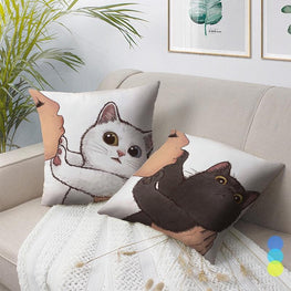 Kitty Cushion Covers Furvenzy