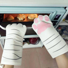 Kitty Oven Mitts Furvenzy