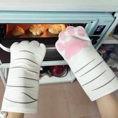 Kitty Oven Mitts - Furvenzy