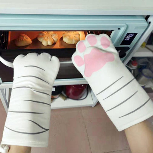 Kitty Oven Mitts Furvenzy