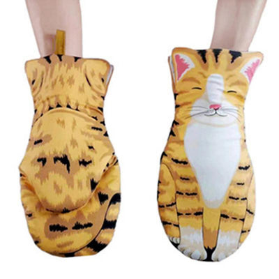 Kitty Oven Mitts - Furvenzy