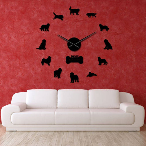 Newfoundland Dog Wall Clock Furvenzy