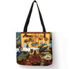 Oil Painting Cat Print Tote Bags - Furvenzy