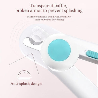 Dog Nail Clipper With LED Light - Furvenzy - Transparent Baffle