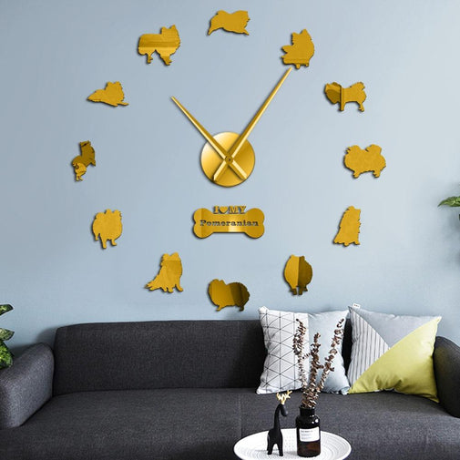 Pomeranian Spitz Wall Clock Furvenzy