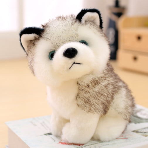 Realistic Husky Dog Plush Stuffed Toy Furvenzy