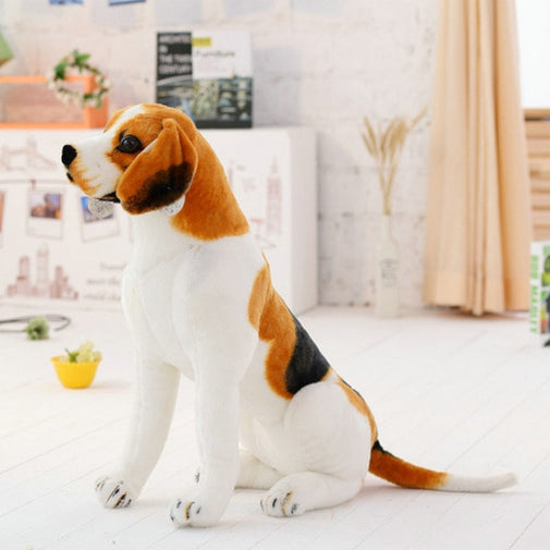 Realistic Beagle Dog Plush Stuffed Toy Furvenzy 30cm Stand