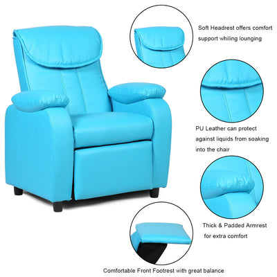 Kids Recliner Chair - Blue
