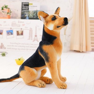 Realistic German Shepherd Dog Plush Stuffed Toy Furvenzy 30cm Sitting