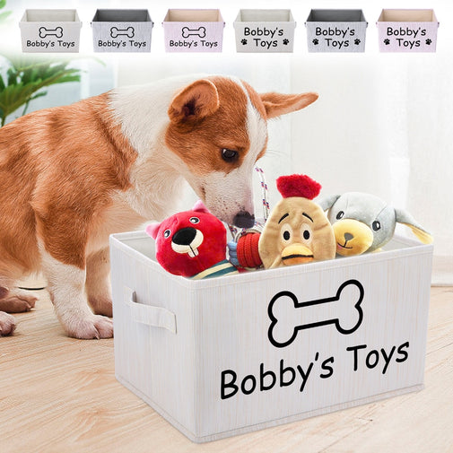 Personalized Dog Toy Basket Furvenzy