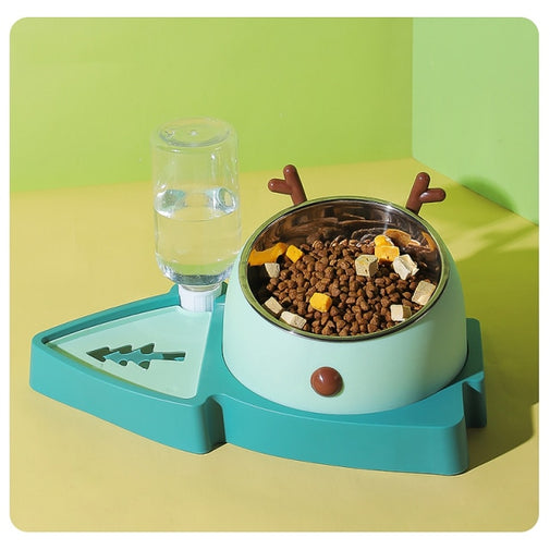 Cat & Dog Automatic Feeder - Food & Water Bowl Furvenzy Green