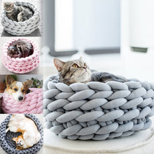 Warm Pet Cat Woven DIY Nest