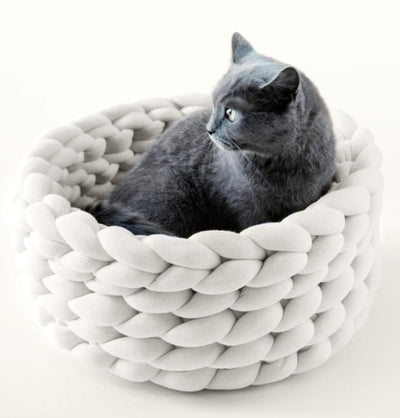 Warm Pet Cat Woven DIY Nest