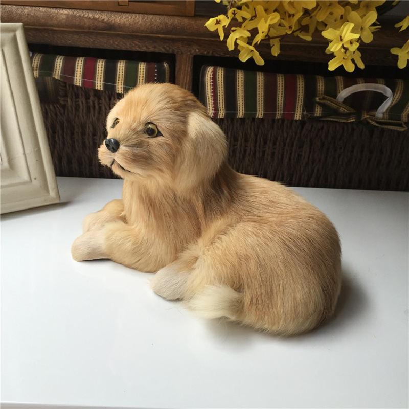 Realistic Lifelike Standing Golden Retriever Stuffed Animal with Real