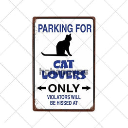 Retro Cats Wall Art Plaque Furvenzy Parking for Cat Lovers 1
