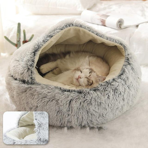 Round Pet Bed Furvenzy 35x35cm Grey